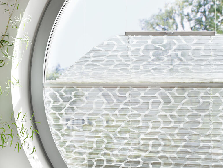 Plissees für runde Fenster Formen maßanfertigung von erfal Sonnenschutz