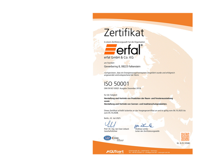 Energiemanagment-Zertifikat DIN-EN-ISO-50001